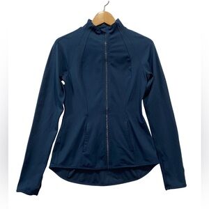 Yogalicious Deep Navy Blue Full Zip Up Jacket S Women’s Fitted Activewear
